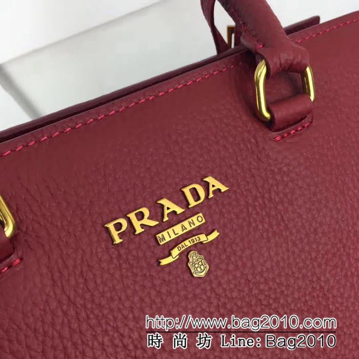 普拉達PRADA原單 最新爆款 1BA106-2原單荔枝紋牛皮 手提肩背包 PHY1538
